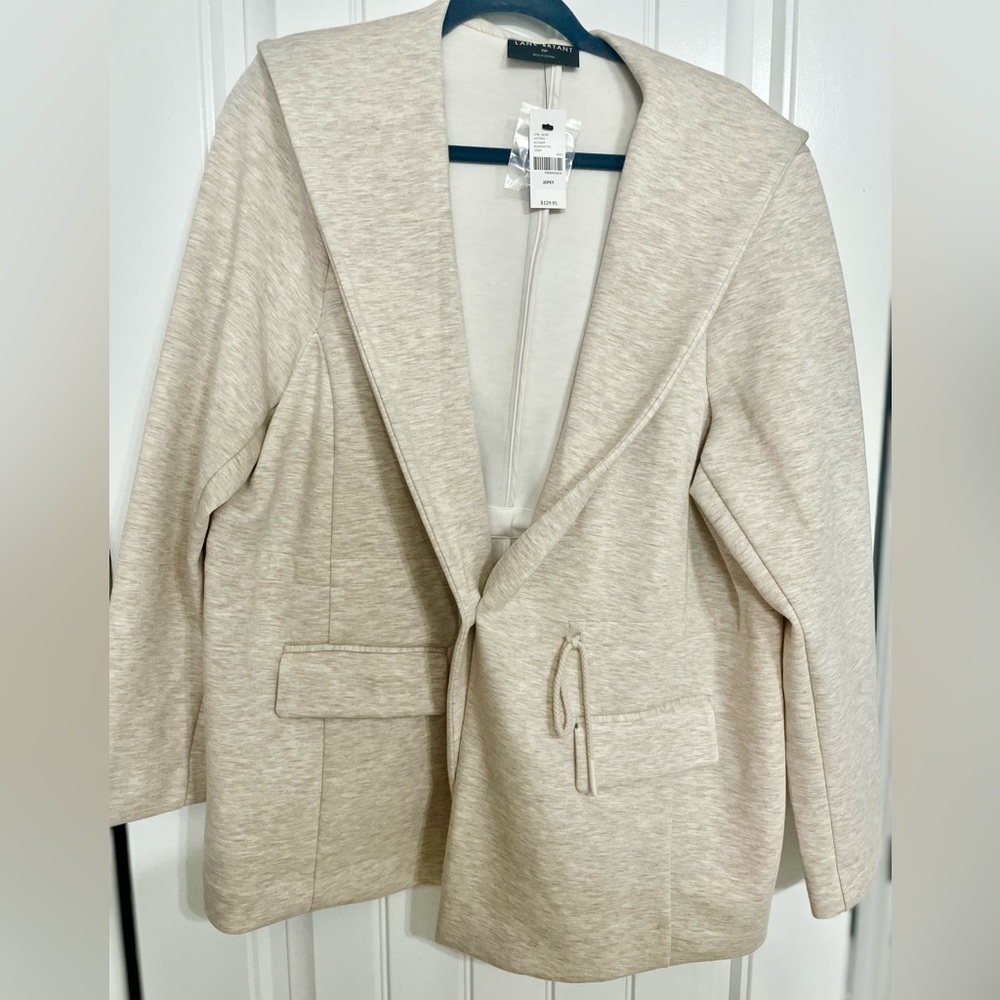 Lane Bryant Cream Blazer/Jacket with hood